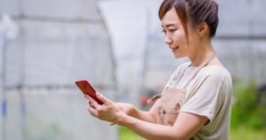 スマホで農産物を撮影