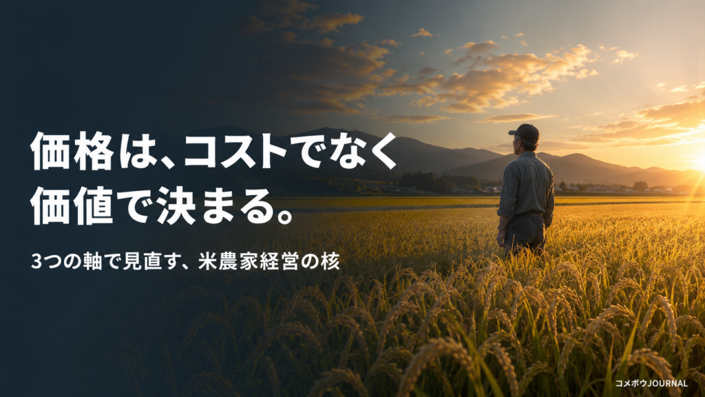 米農家の販売価格の決め方