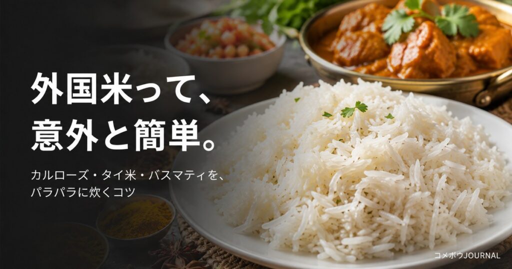 カルローズ米の炊き方（外国米・パラパラご飯とカレー）